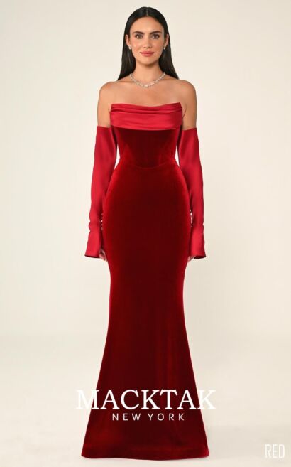 Alfa Beta B6835 Evening Dress Velvet Fabric