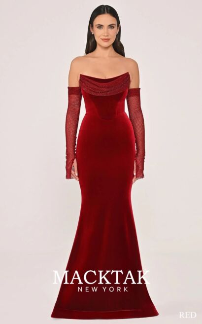 Alfa Beta B6871 Evening Dress Velvet Fabric