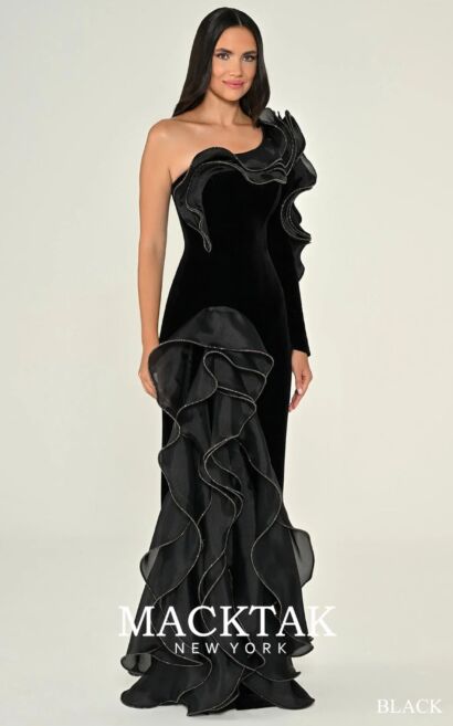 Alfa Beta B7226 Evening Dress Velvet Fabric