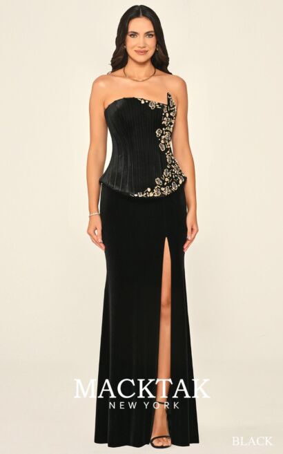 Alfa Beta B7308 Evening Dress Velvet Fabric