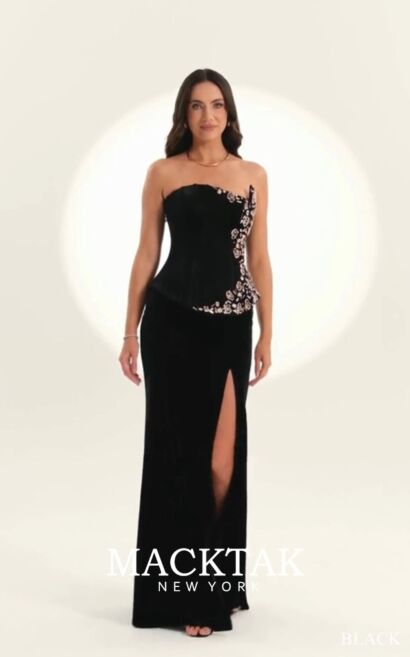 Alfa Beta B7308 Evening Dress Velvet Fabric