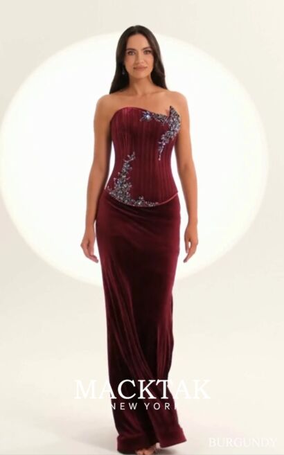 Alfa Beta B7322 Evening Dress Velvet Fabric
