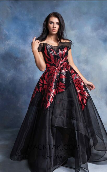 IN Couture BY Kiwi 4745 Black Red Front Dress
