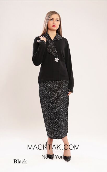 Kourosh KNY Knit KH024 Black Front Dress